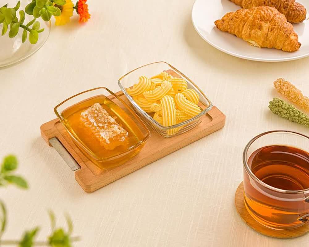اردوخوری دو خانه لیمون با پایه چوبی